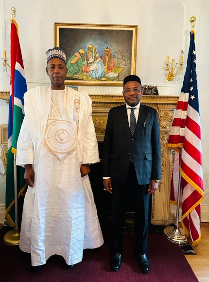 Ambassador Bah receives Lands Minister Hamat Bah