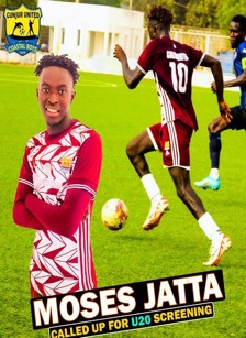 Gunjur Utd wing wizard Moses Jatta calls up for Gambia U-20 screening