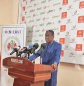 Special Report: presents cheque for D15M to MoHERST Tripartite Funds