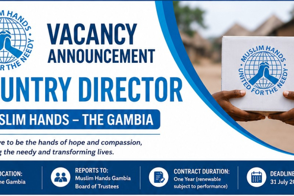 Muslim Hands Vacancy Announcement: Country Director