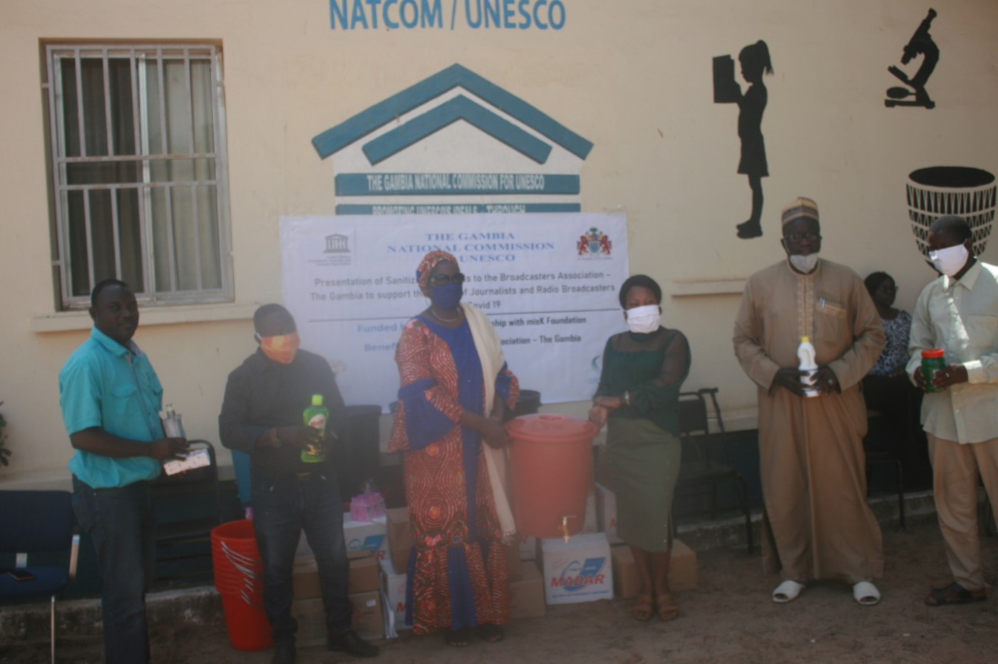 NATCOM-UNESCO blesses Broadcasters Association with sanitising materials
