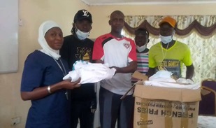 NKCG presents bed sheets to Essau Hospital