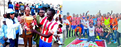 London Corner win Ngoneh Jallow NAWEC inter-departmental tourney trophy 