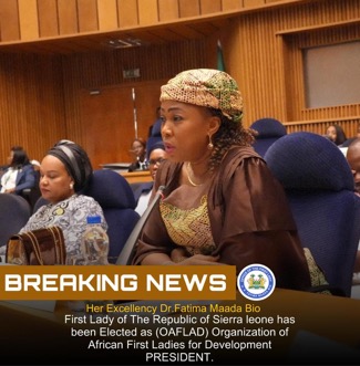 OAFLAD elects Sierra Leone First Lady Fatima Bio as president