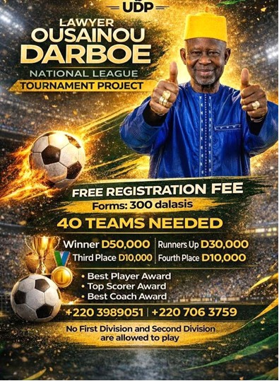 Winner for Lawyer Darboe National League to pocket D50,000