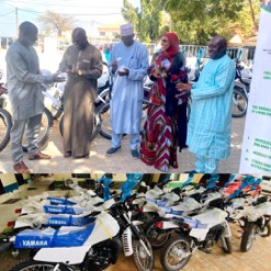 P2-P2RS hands over 19 motorbikes to extension workers