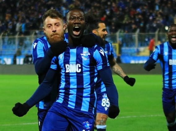 Pa Amat Dibba scores for his Turkish club