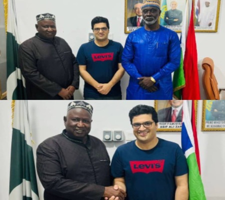 Pakistani Consular Krubally receives business tycoon Aamer Khan