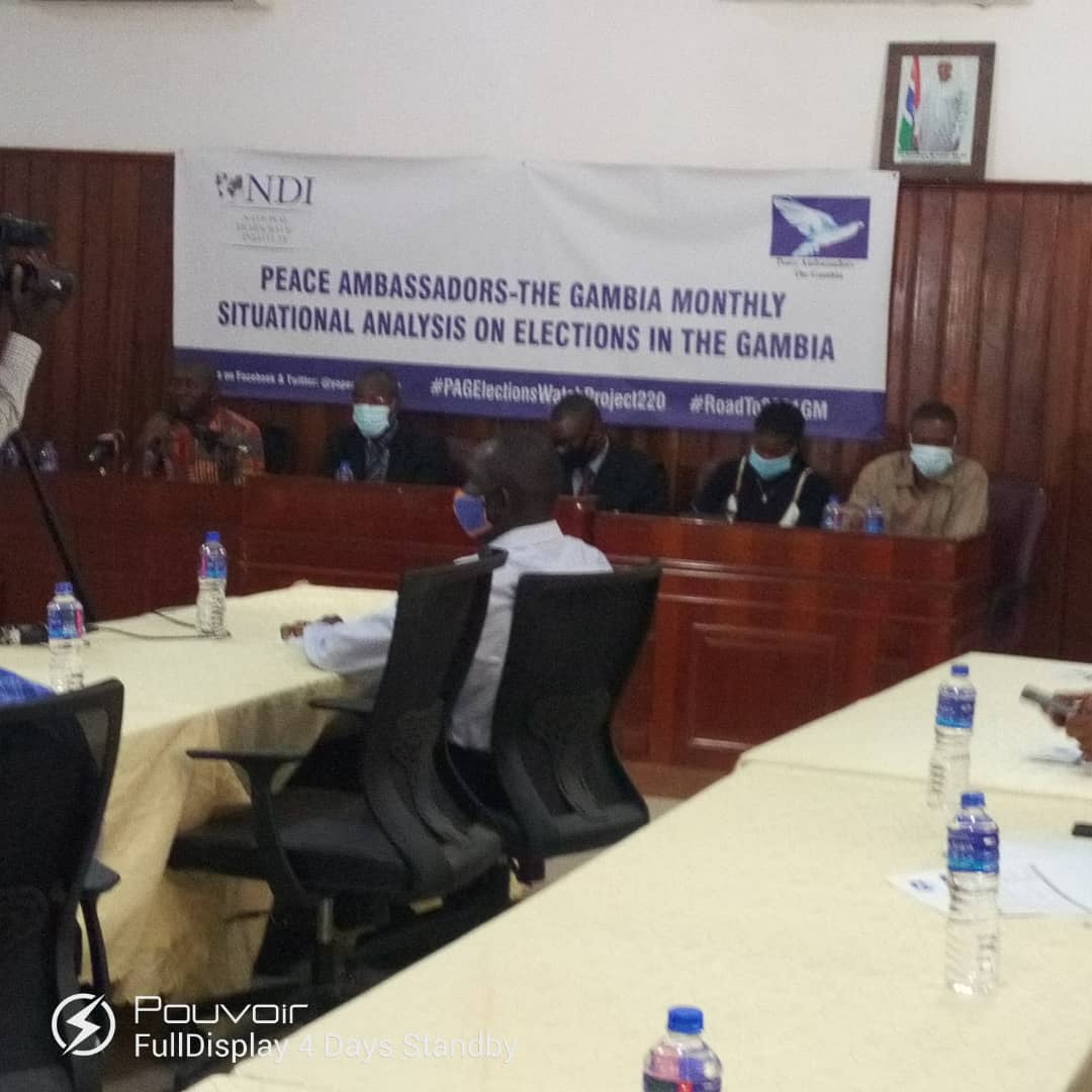 NDI, Peace Ambassadors discuss monthly situational analysis on 2021 election