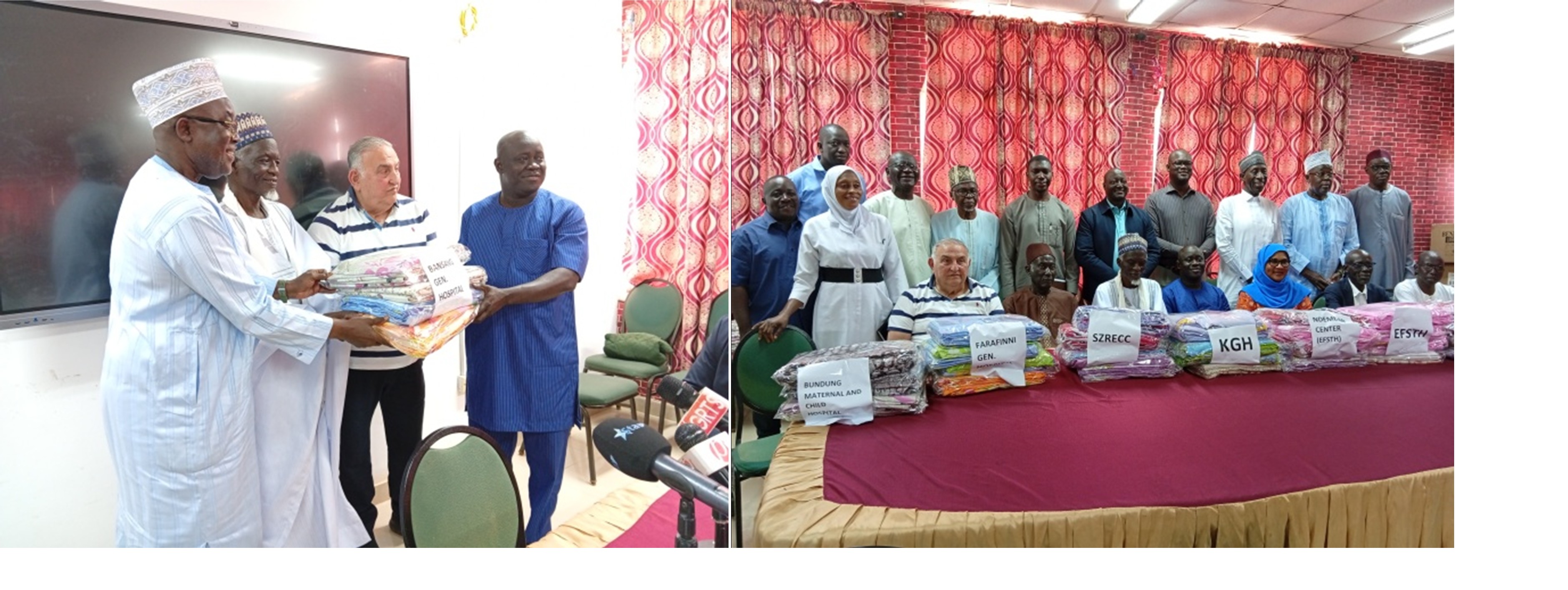 Pipeline Mosque Committee donates bedsheets worth over D600,000 to Gambia’s hospitals