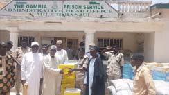 Pipeline mosque donates food items to Gambia Prison Services