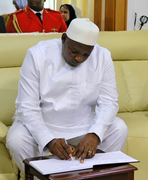 Barrow hails late Buhari for Gambia’s democratic dispensation 