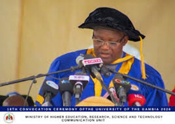 Barrow urges UTG to link research to policy, jobs at 18th Convocation