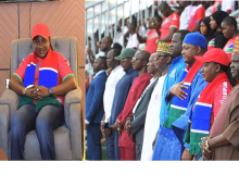 President Barrow watches Gambia, Somalia clash
