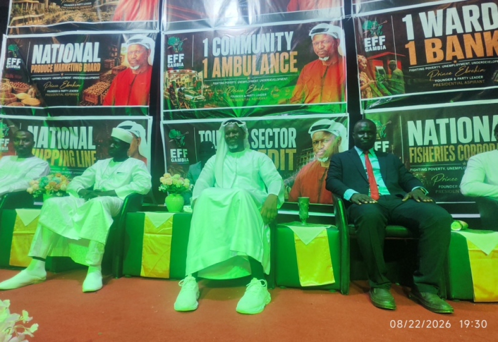 Prince Ebrima Sanyang launches EFF-Gambia ahead of Dec polls