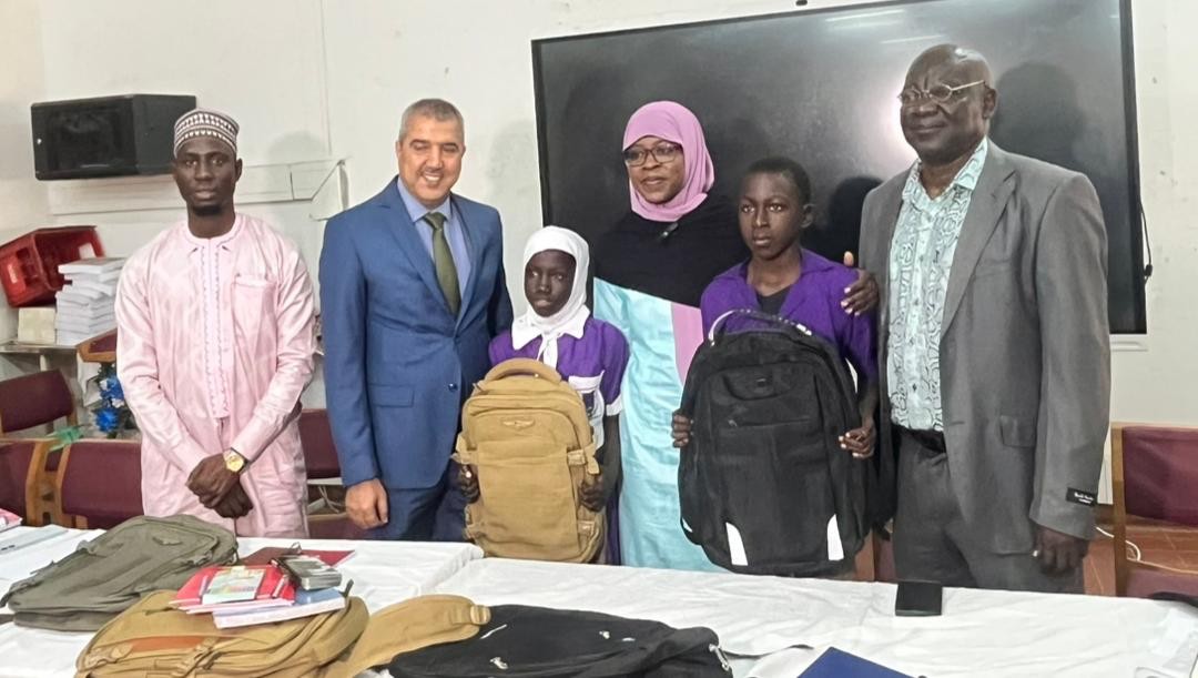 Qatar charity presents 500 School bags to MoBSE