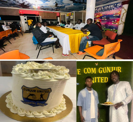 Rashid Njie organises banquet for Gunjur Utd players