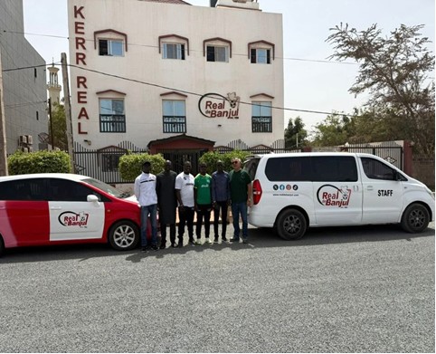 Real de Banjul present vehicles to gaffer Ebrima Jatta, staff