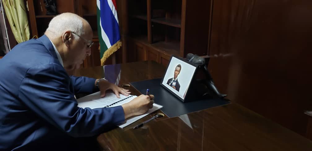 Cuba Vice Prime Minister signs condolences book for death of Gambian Vice President