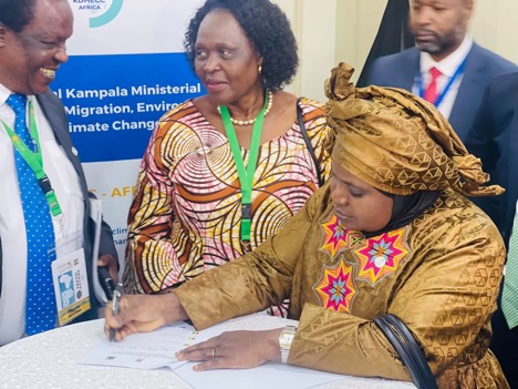 Gambia signs revised Kampala declaration on migration,  environment, climate change   