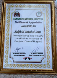 Farafenni Hospital honours Philanthropist S.K. Jaiteh