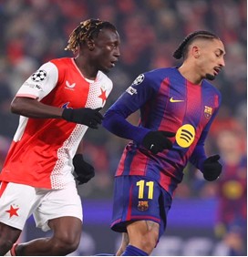 Sanyang shows quality against Barcelona in crunch UEFA Champions League clash
