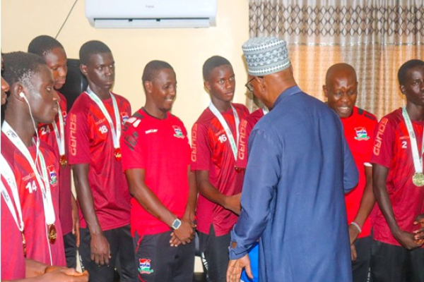 Scorplings visit Gambian High Commissioner Hadrammeh Sidibeh