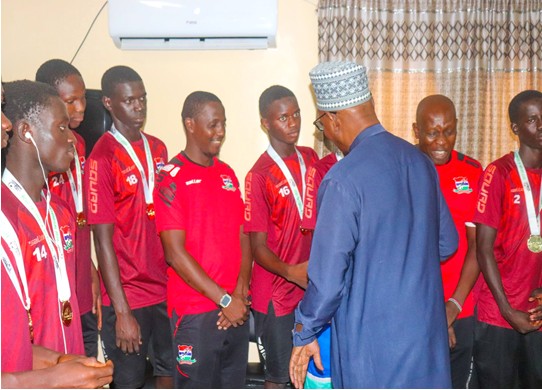 Scorplings visit Gambian High Commissioner Hadrammeh Sidibeh