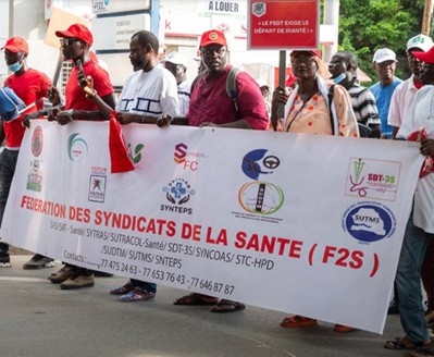 Senegalese workers march against rising living costs ahead of general strike