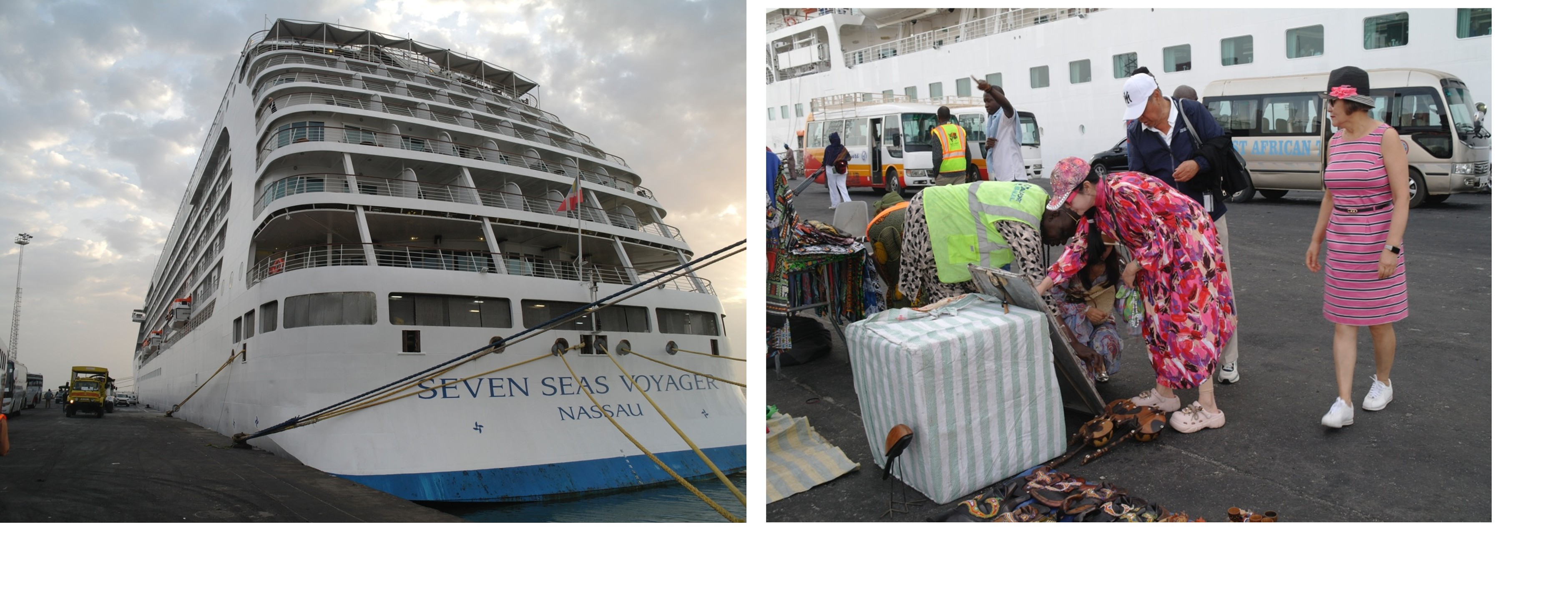 Seven Seas Voyager arrives with hundreds of tourists