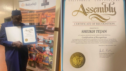 Sheikh Tijan Nyang grabs Hollywood Award at 17th African Film Festival