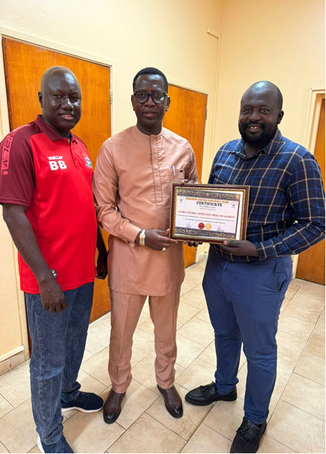 Sibanor Utd decorate GFF Media and Communications Department with certificates