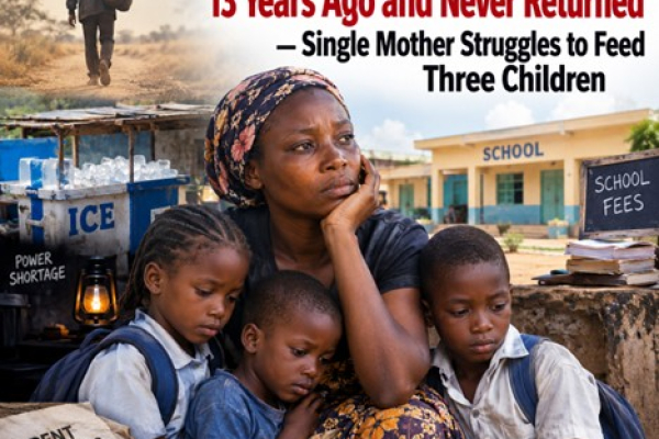 Single mother of 3 fears children may drop out of school after 13 years disconnecting from Husband