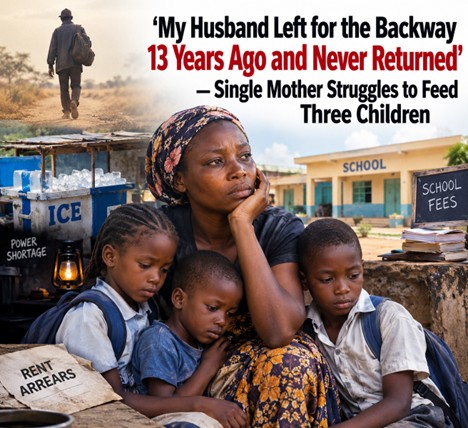Single mother of 3 fears children may drop out of school after 13 years disconnecting from Husband
