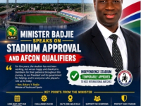 Sports Minister Badjie speaks on Independence Stadium approval