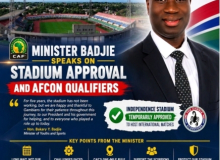 Sports Minister Badjie speaks on Independence Stadium approval