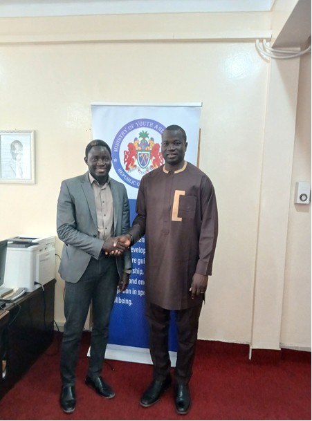 Sports minister receives Lamin Bada Bojang as GSC maiden award night looms