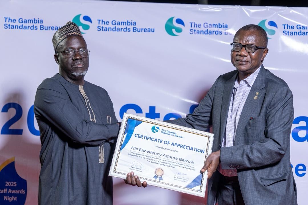 Gambia Standards Bureau honours President Barrow, eminent personalities