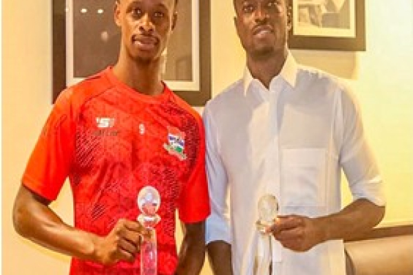 Sulayman Camara, Ebrima Colley bag Unique Group Man of the Match Awards