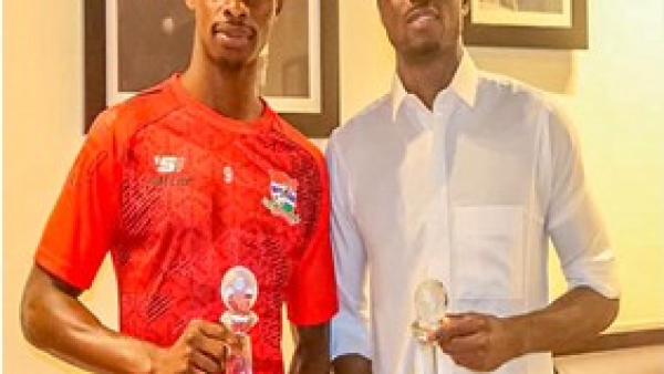 Sulayman Camara, Ebrima Colley bag Unique Group Man of the Match Awards