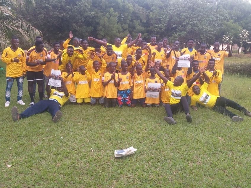 Sutton Gambia celebrates Sutton England promotion