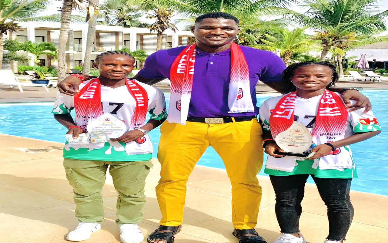 TMT prexy Omar HO Saidykhan rewards Kaddy Jallow, Awa K. Darboe with cash