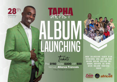  Tapha artiste to launch two albums on January 28 