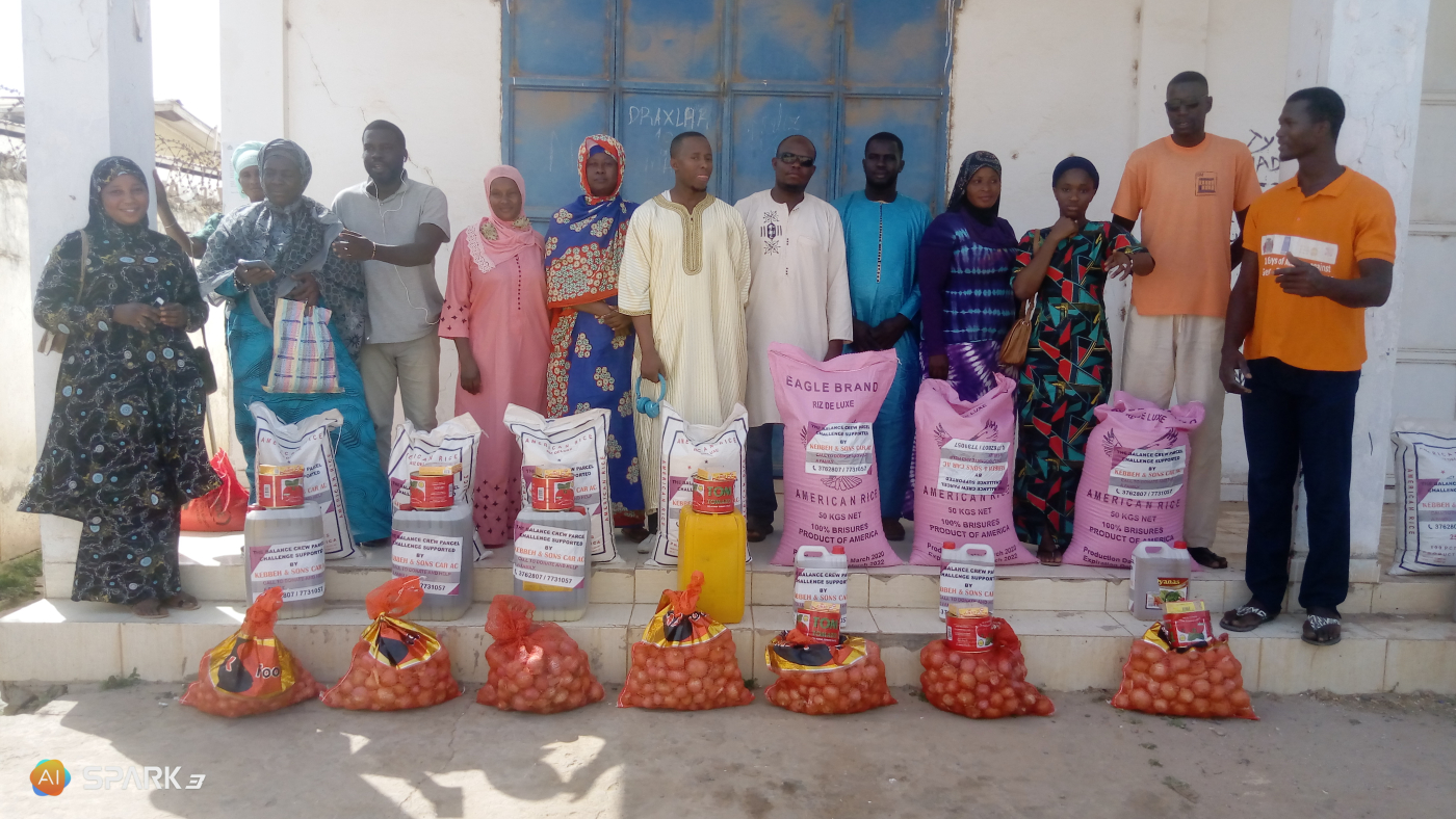 The Balance Crew gives food aid to needy families