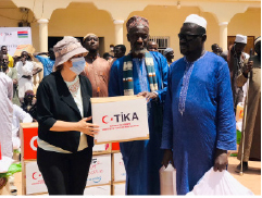 Tika, SIC present foodstuffs to 200 needy households