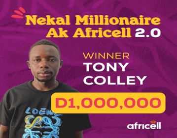 Africell’s New Millionaire: Tony Colley from Manjai Kunda