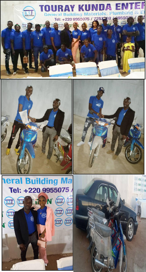 Touray Kunda Enterprise rewards staff with car for hard work