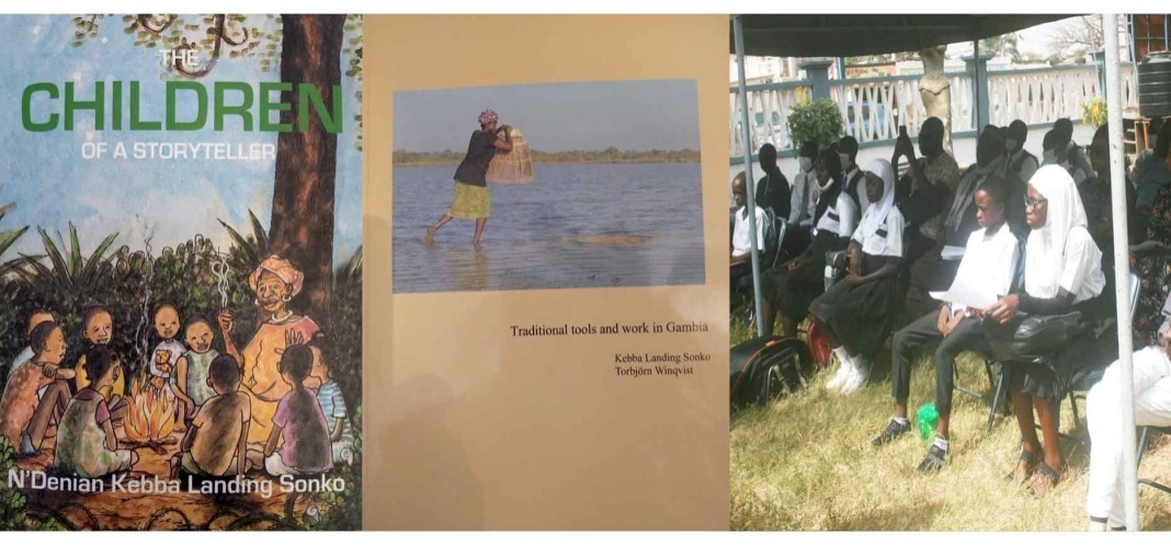 Traditional tools, Work in Gambia and the Children of a Storyteller books launched