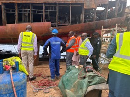 Transport & Works Ministry assesses Kanilai ferry rehabilitation progress