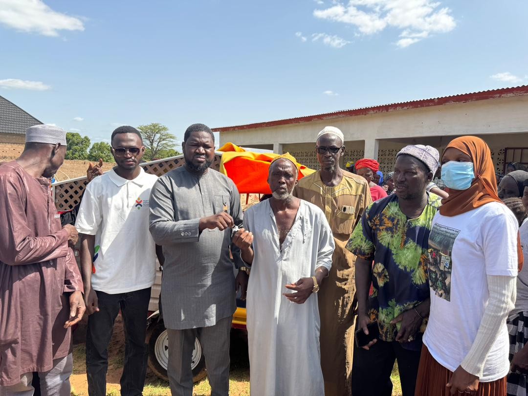 Hagie Gai Drammeh’s Foundation presents Tricycle Ambulance to Nyankui